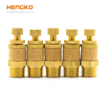 Hengko Air fritté pneumatique bronze en acier inoxydable Bouton Saigneur Silencieux de silencieux 1/8 &#39;&#39; NPT